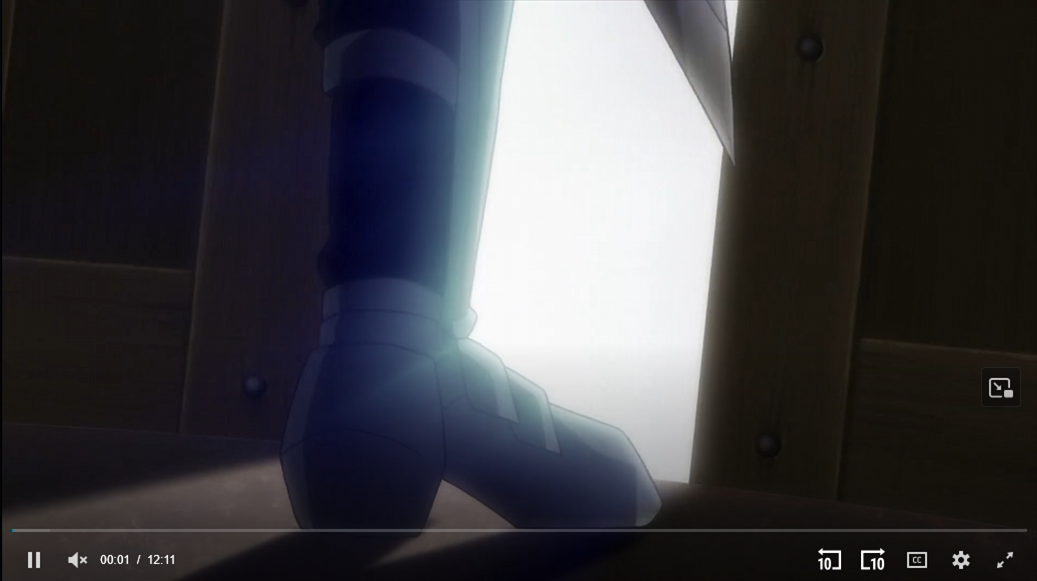 Paused anime episode frame